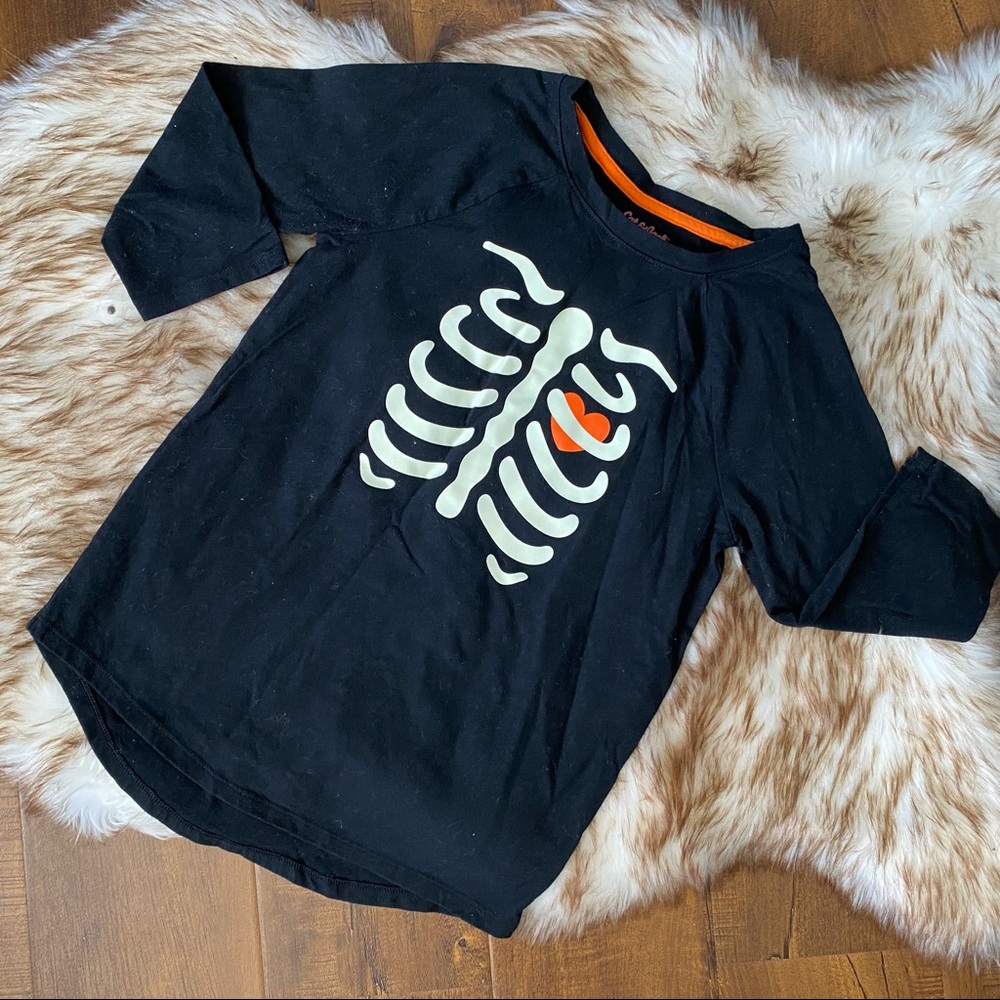 CAT AND JACK GLOW IN THE DARK SKELETON SHIRT
